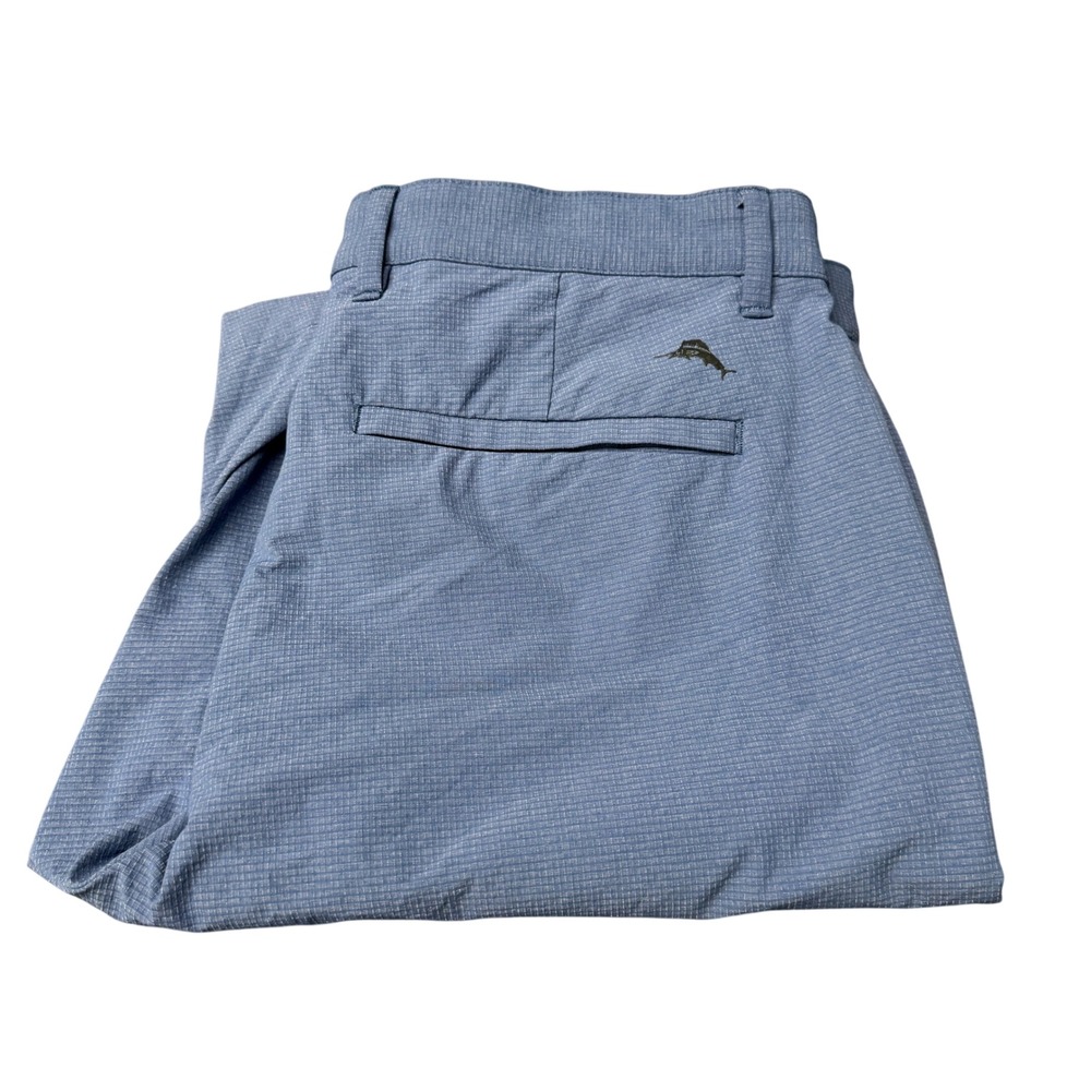 Tommy Bahama Shorts Mens 32 (32x9.5 ACTUAL) Blue Flat Front Coastal Activewear
